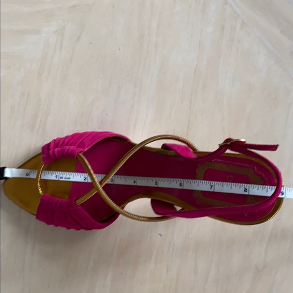 Christian DIOR- pink suede Slingback Heel Sandal - Picture 9 of 9